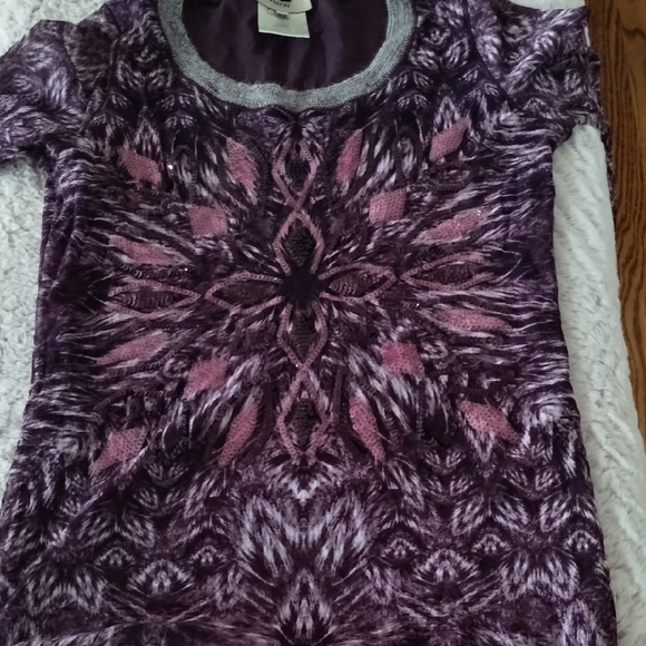 Fuzzi Purple and Pink Long Sleeve Top - Picture 14 of 16